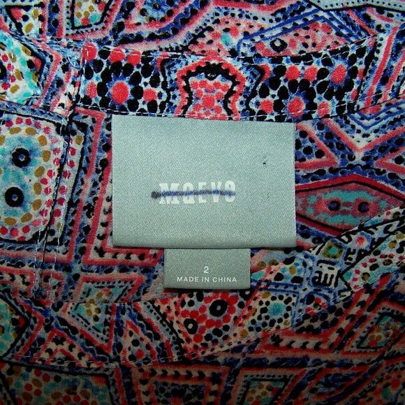 Anthropologie Maeve Shirt Top Silk Size 2 Back Button Up Lightweight Blouse - Picture 8 of 9